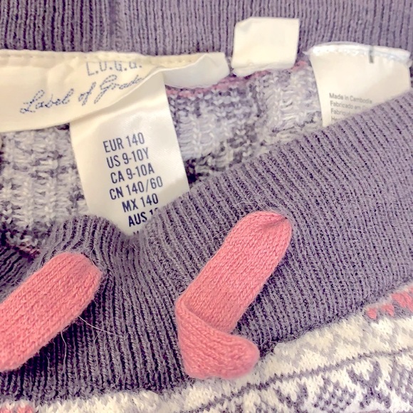 3/$25 H&M Fair Isle Sweater Leggings Size 9 10 - Picture 3 of 5